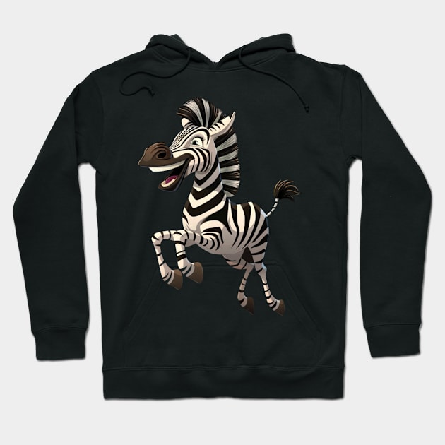 Zebra Research Studies Hoodie by Beard Art eye